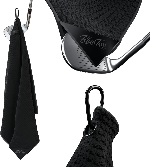 A golf towel with a magnet is very handy for keeping your golf balls and clubs clean.